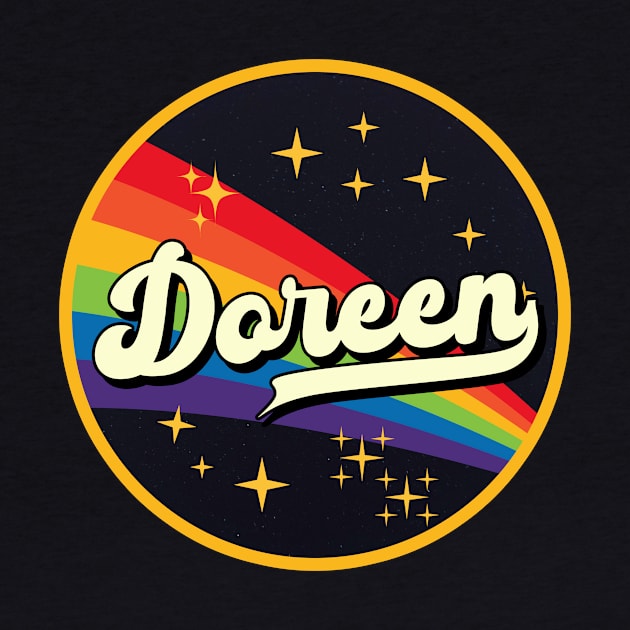 Doreen // Rainbow In Space Vintage Style by LMW Art